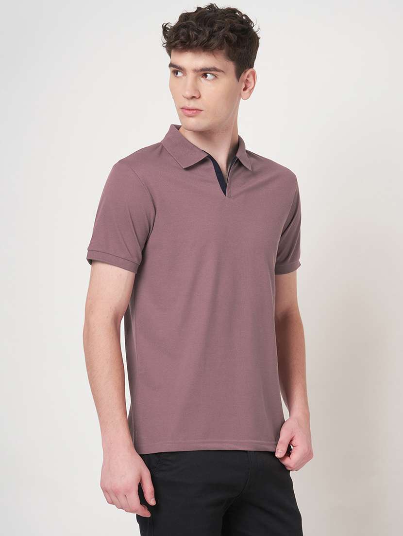 men solid short sleeve regular fit polo t-shirt - 22068590 -  Standard Image - 1