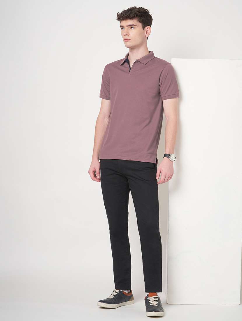 men solid short sleeve regular fit polo t-shirt - 22068590 -  Standard Image - 4