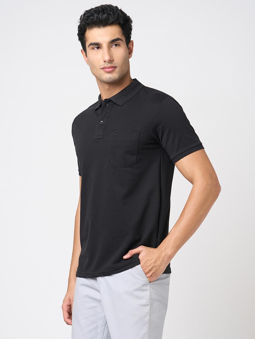 men solid short sleeve regular fit polo t-shirt - 22068596 - Standard Image - 1