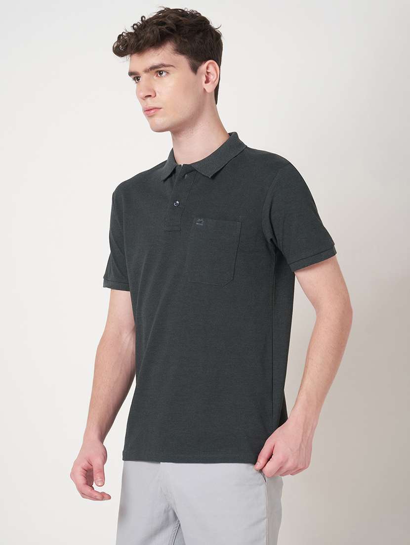 men solid short sleeve regular fit polo t-shirt - 22068599 -  Standard Image - 1