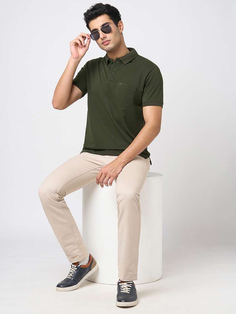 men solid short sleeve regular fit polo t-shirt - 22068600 -  Standard Image - 4