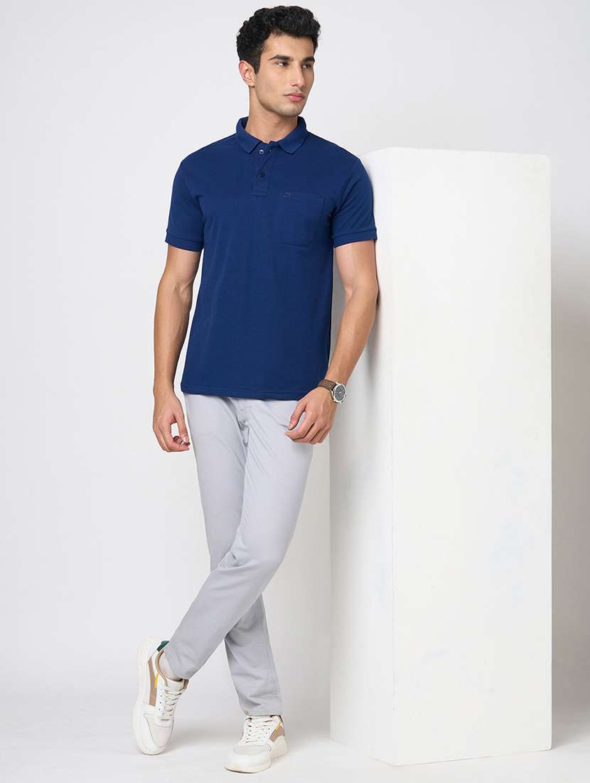 men solid short sleeve regular fit polo t-shirt - 22068601 -  Standard Image - 4