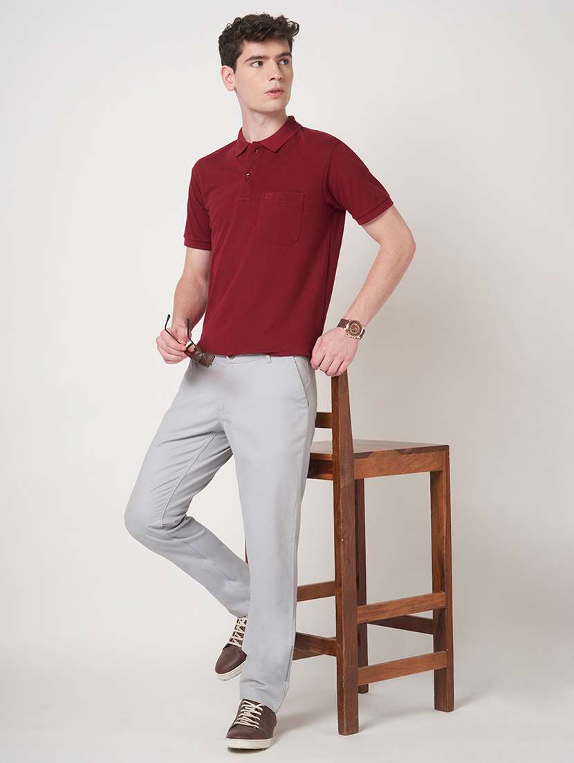 men solid short sleeve regular fit polo t-shirt - 22068602 -  Standard Image - 4