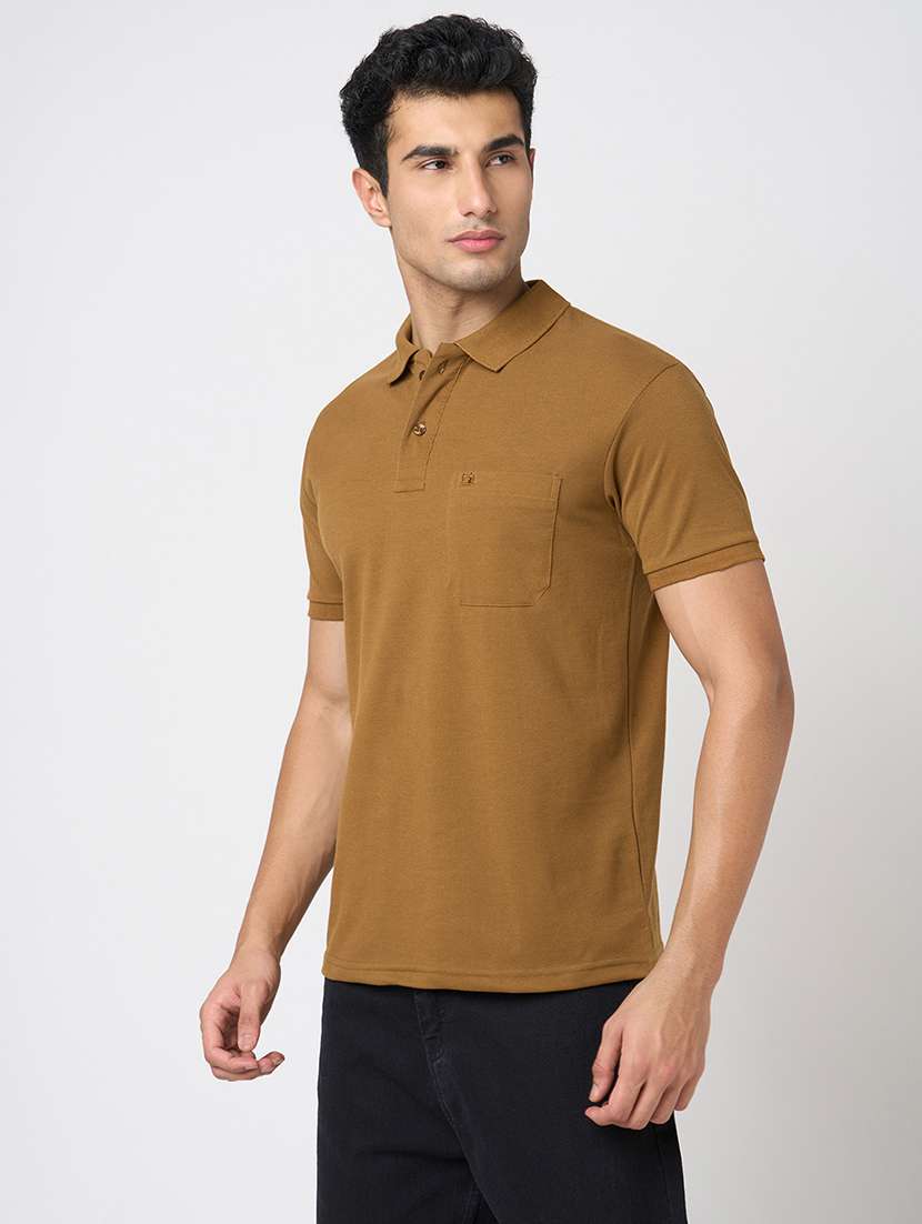 men solid short sleeve regular fit polo t-shirt - 22068605 -  Standard Image - 1