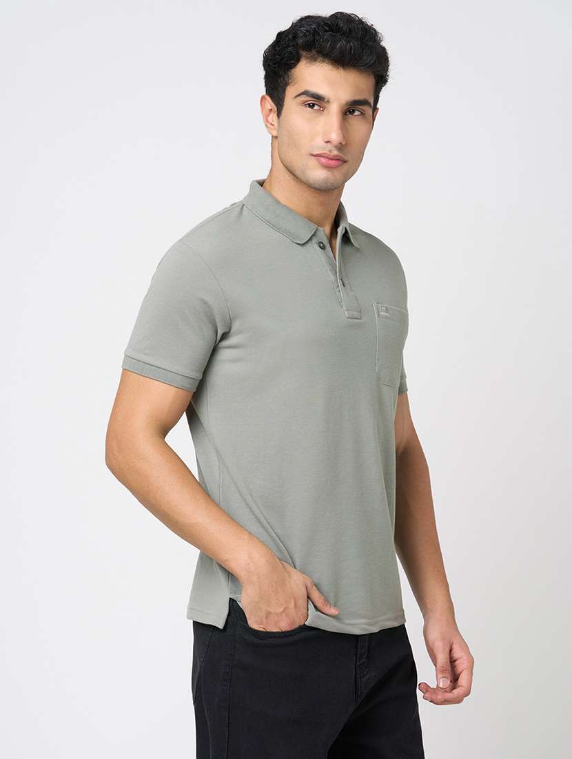 men solid short sleeve regular fit polo t-shirt - 22068606 -  Standard Image - 1