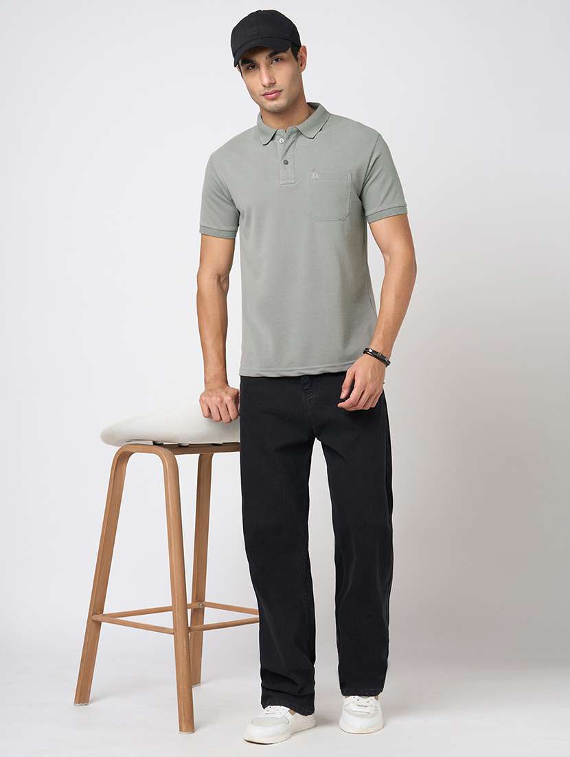 men solid short sleeve regular fit polo t-shirt - 22068606 -  Standard Image - 4