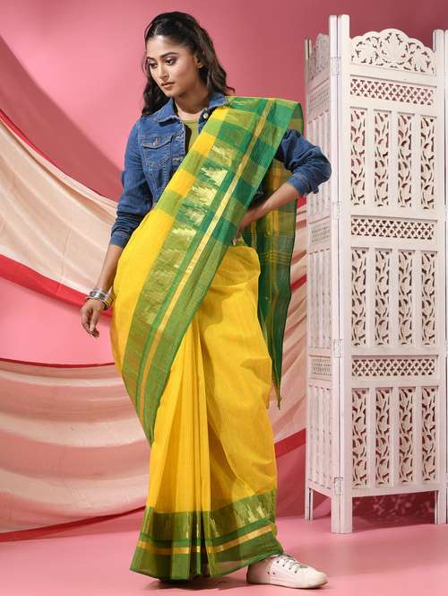 women self design handloom saree - 22068611 -  Standard Image - 0