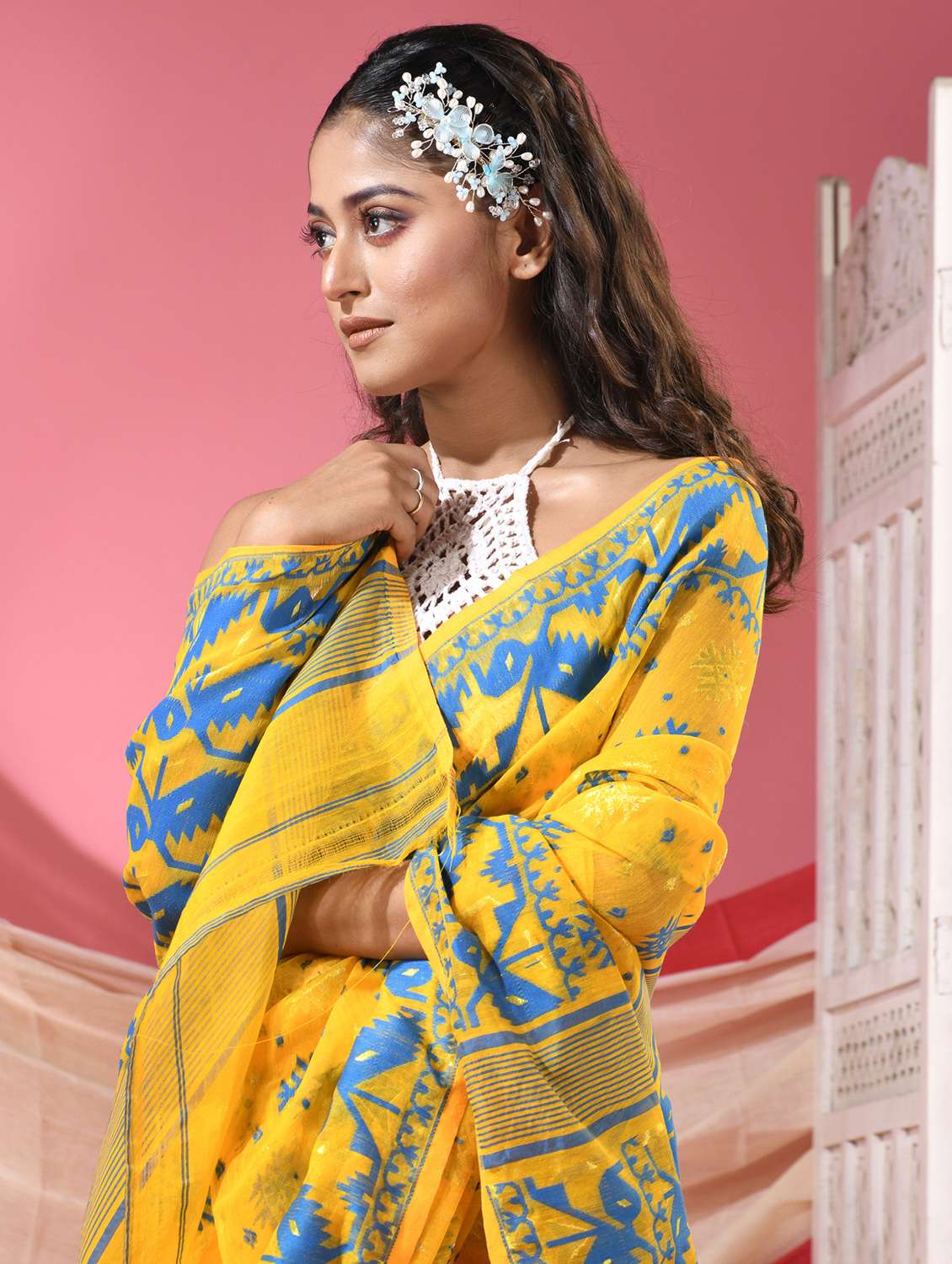 women self design jamdani saree - 22068616 -  Standard Image - 4