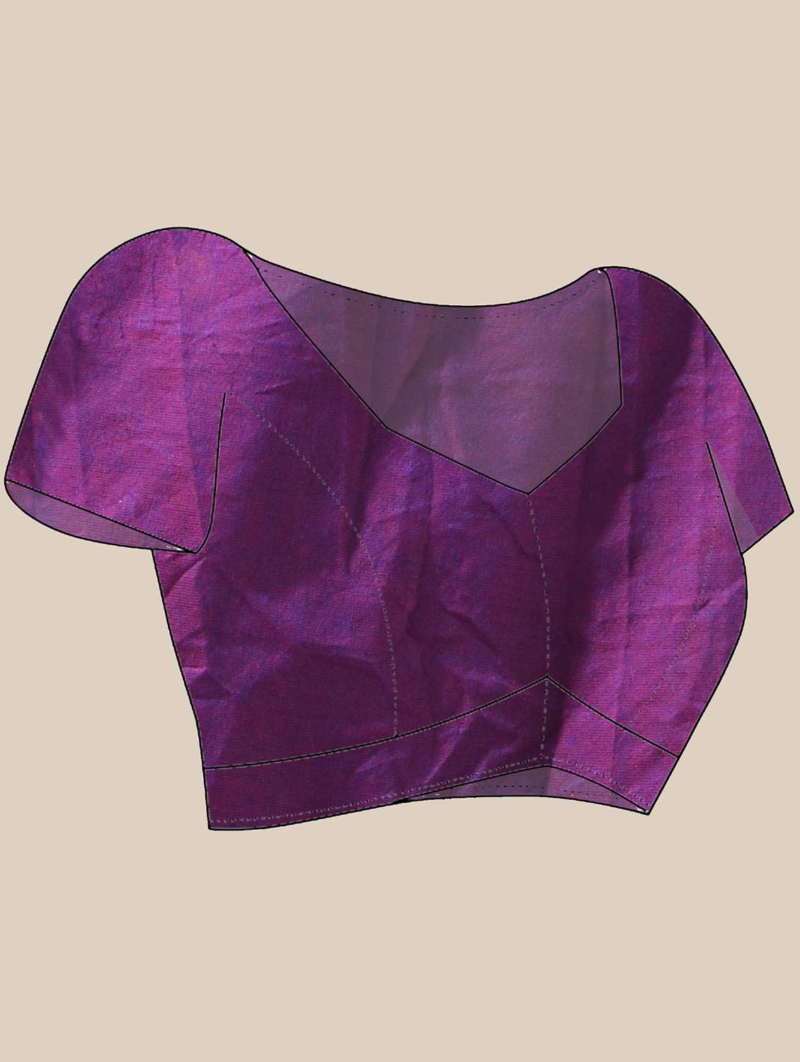 women solid with work embroidered saree with blouse - 22068629 -  Standard Image - 4