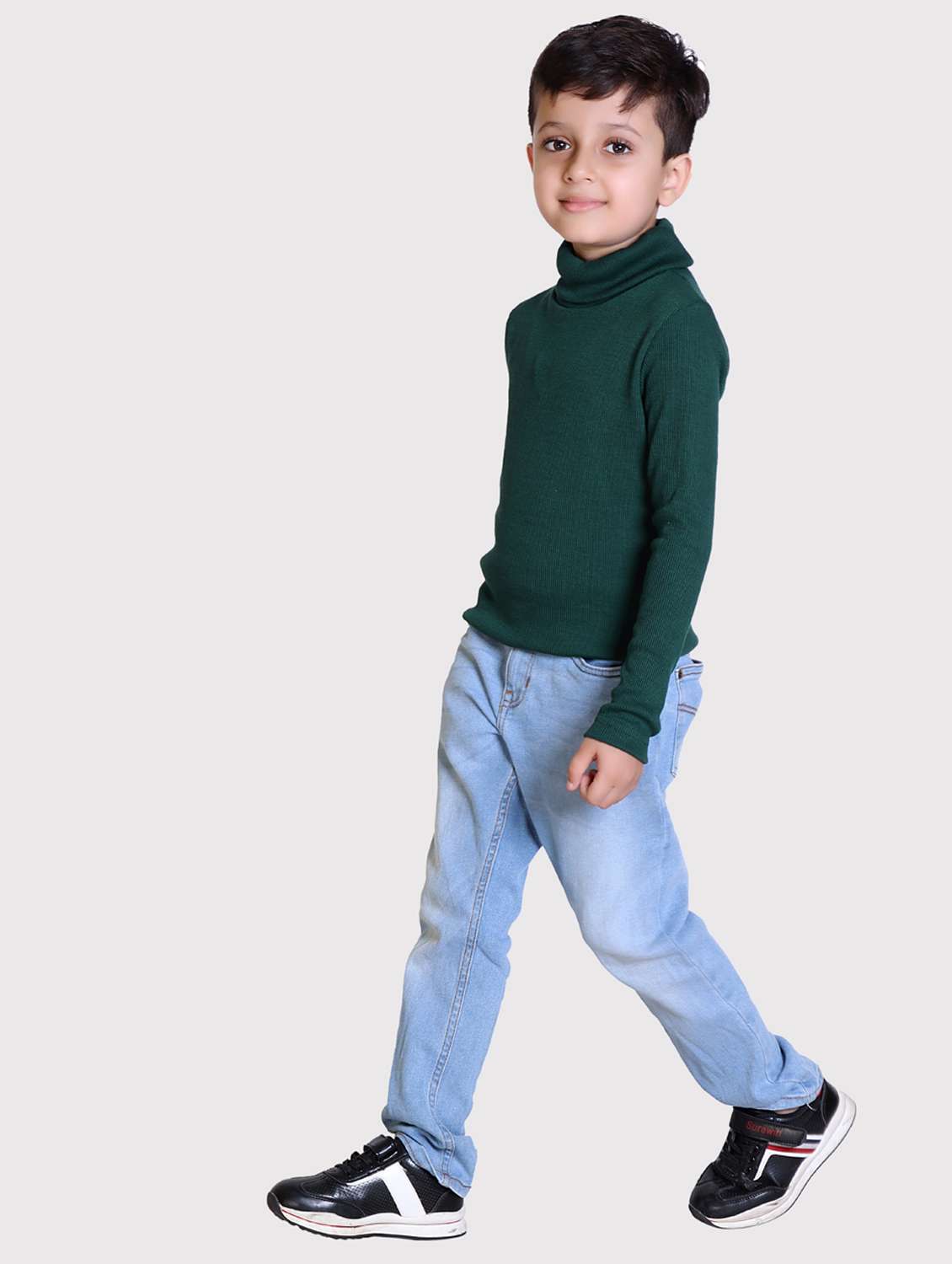 boys solid high neck long sleeve sweater - 22068710 -  Standard Image - 4