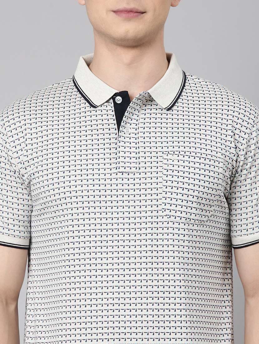 men printed short sleeve regular fit polo t-shirt - 22068742 -  Standard Image - 4