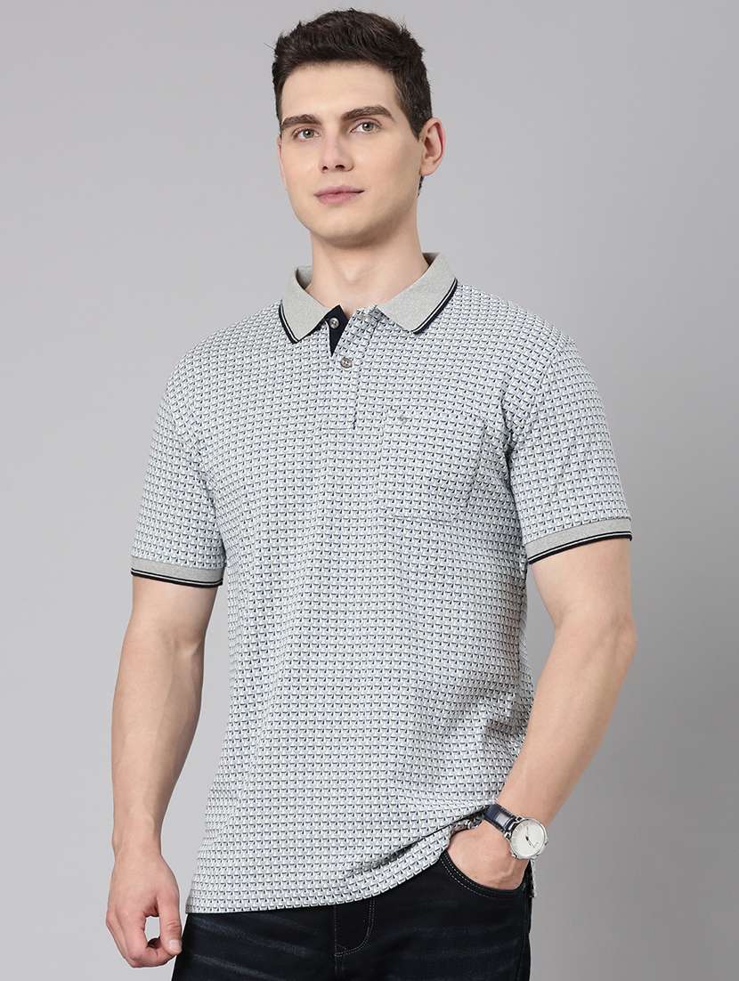 men printed short sleeve regular fit polo t-shirt - 22068743 -  Standard Image - 1
