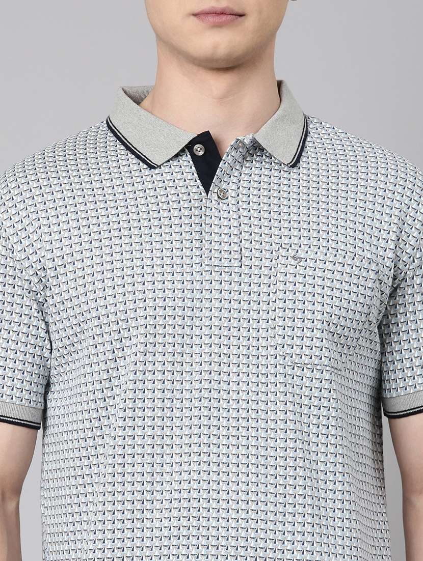 men printed short sleeve regular fit polo t-shirt - 22068743 -  Standard Image - 4