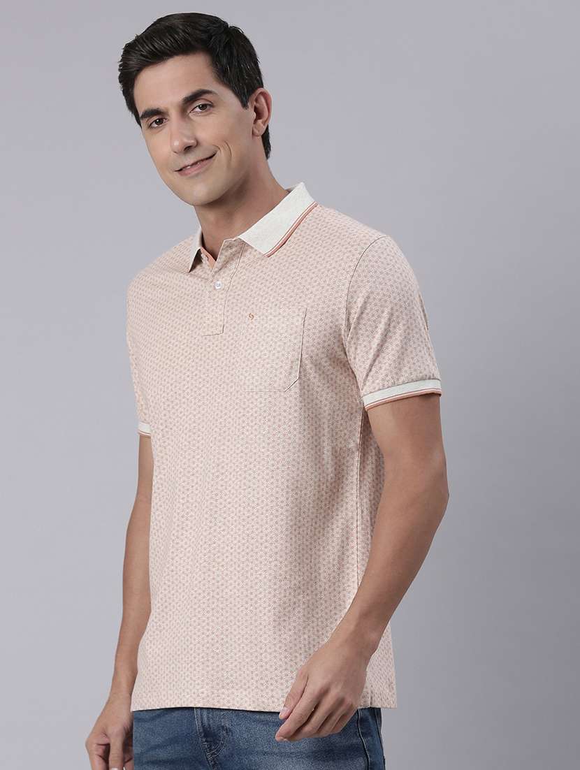 men printed short sleeve regular fit polo t-shirt - 22068744 -  Standard Image - 1