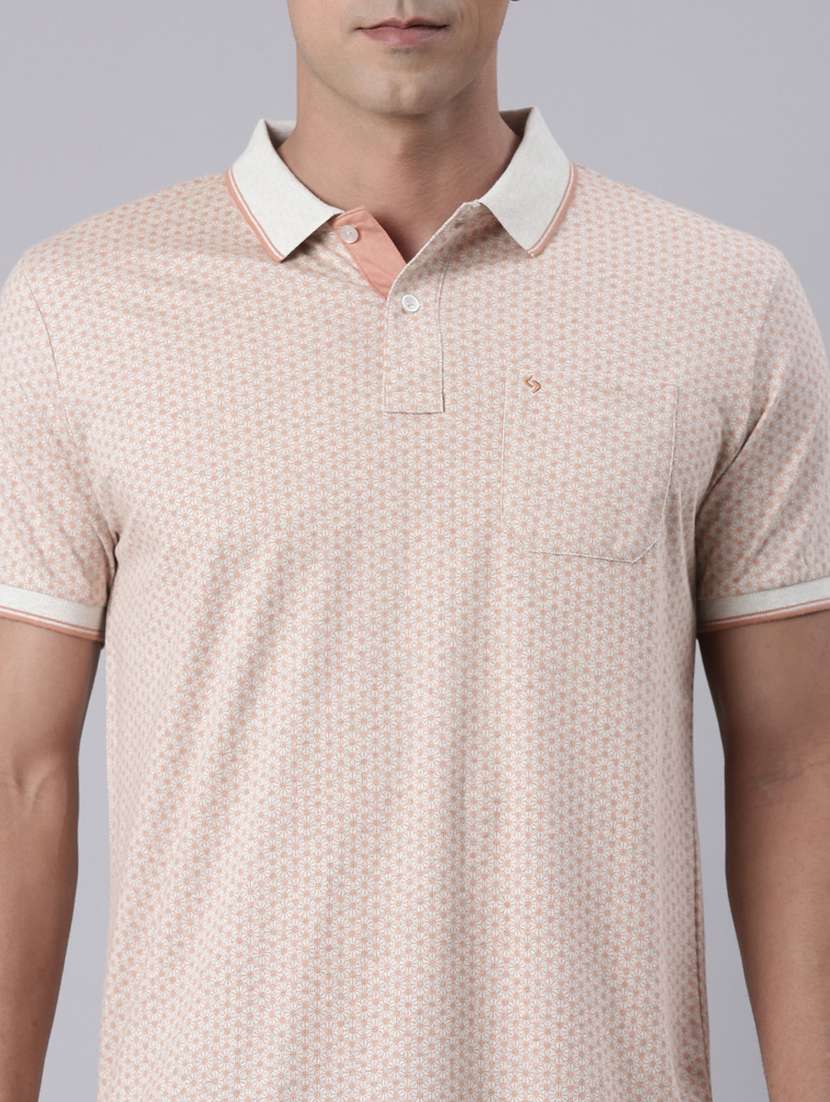 men printed short sleeve regular fit polo t-shirt - 22068744 -  Standard Image - 4