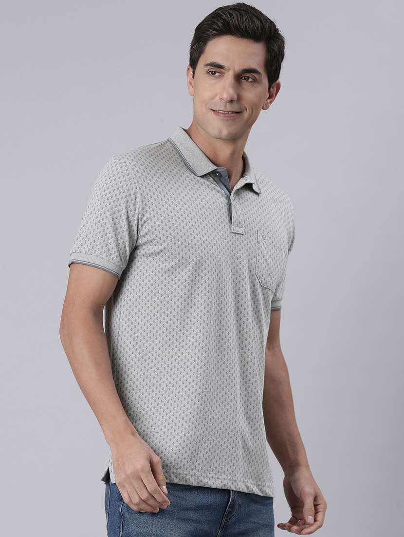 men printed short sleeve regular fit polo t-shirt - 22068745 -  Standard Image - 1