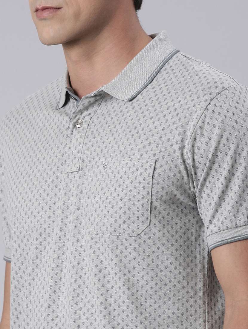 men printed short sleeve regular fit polo t-shirt - 22068745 -  Standard Image - 4