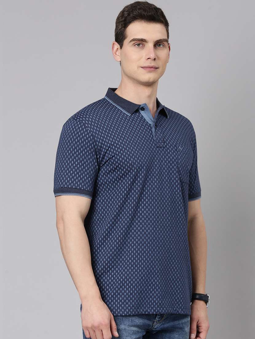 men printed short sleeve regular fit polo t-shirt - 22068746 -  Standard Image - 1