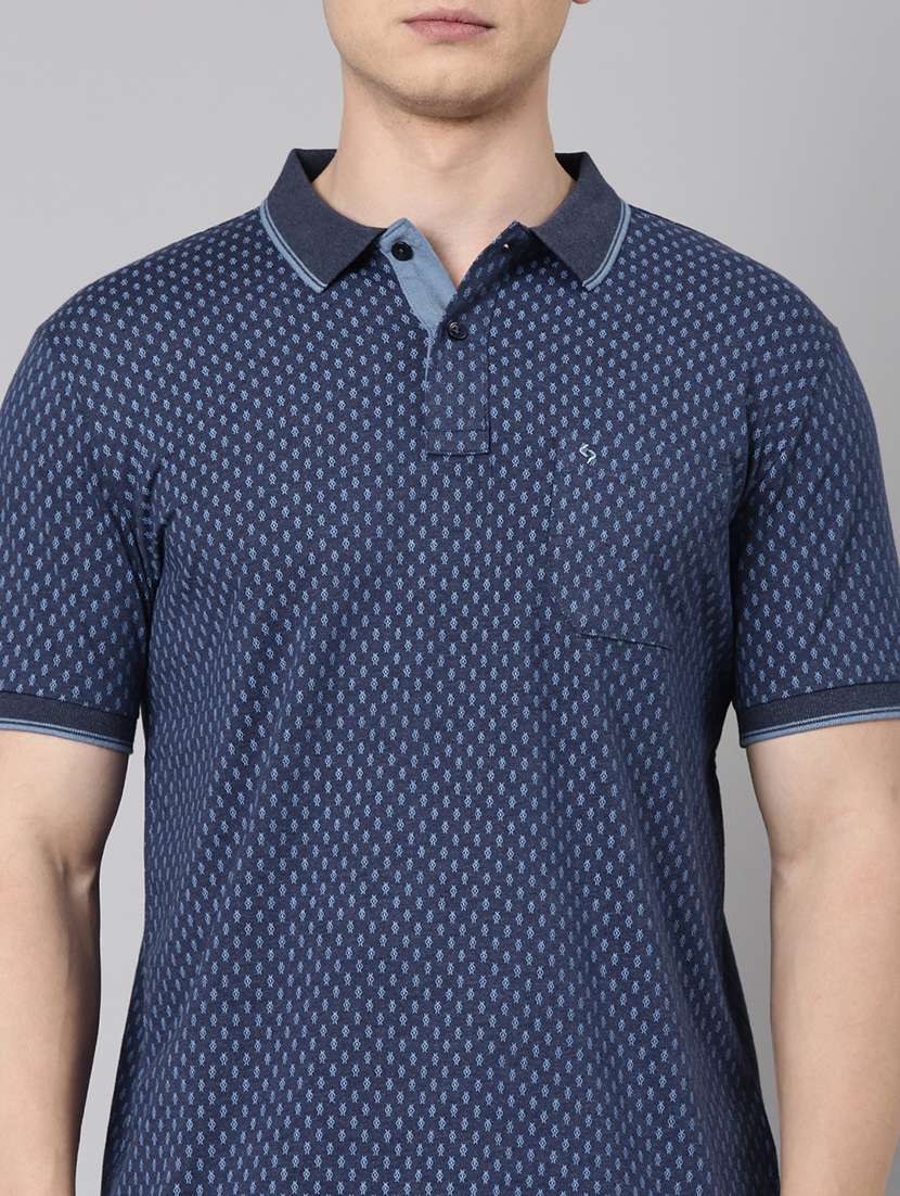 men printed short sleeve regular fit polo t-shirt - 22068746 -  Standard Image - 4