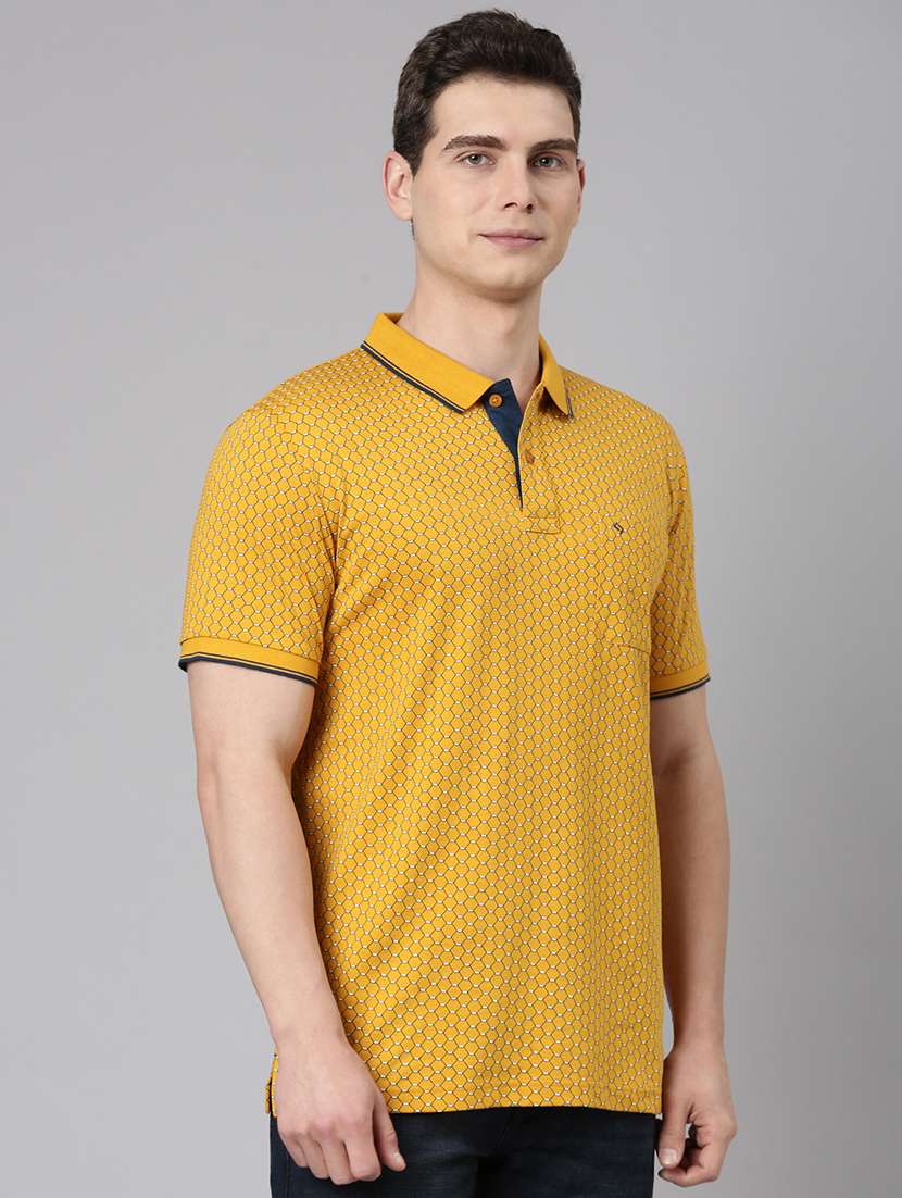 men printed short sleeve regular fit polo t-shirt - 22068747 -  Standard Image - 1