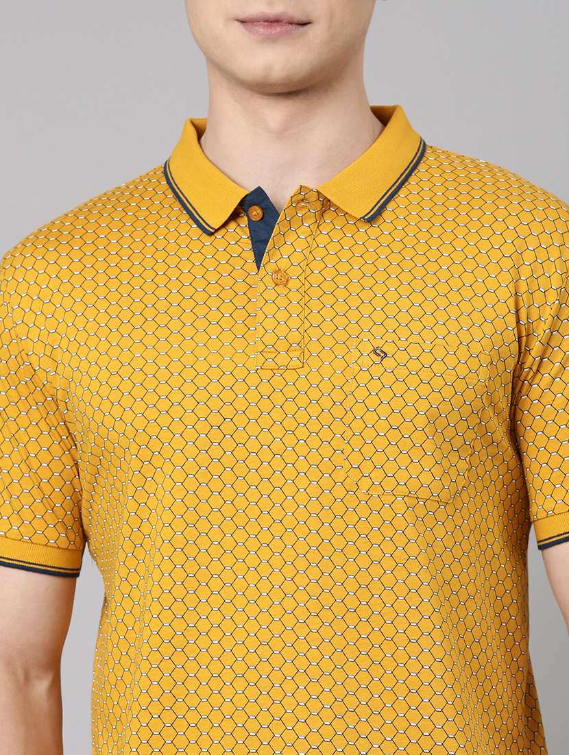 men printed short sleeve regular fit polo t-shirt - 22068747 -  Standard Image - 4