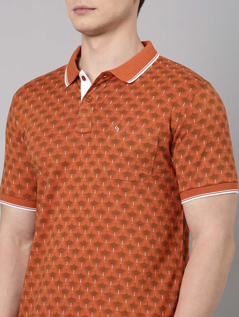 men printed short sleeve regular fit polo t-shirt - 22068749 -  Standard Image - 4