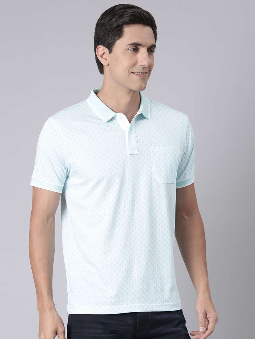 men printed short sleeve regular fit polo t-shirt - 22068753 -  Standard Image - 1
