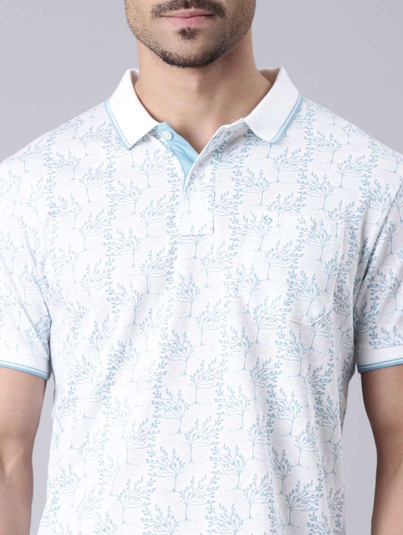 men printed short sleeve regular fit polo t-shirt - 22068756 -  Standard Image - 4