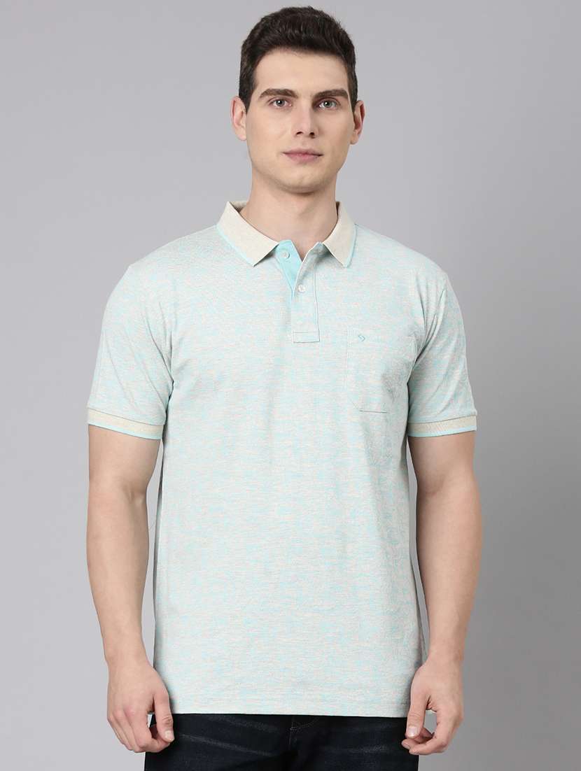 men printed short sleeve regular fit polo t-shirt