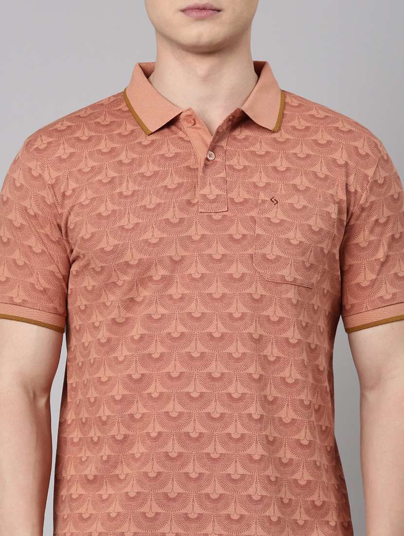 men printed short sleeve regular fit polo t-shirt - 22068759 -  Standard Image - 4