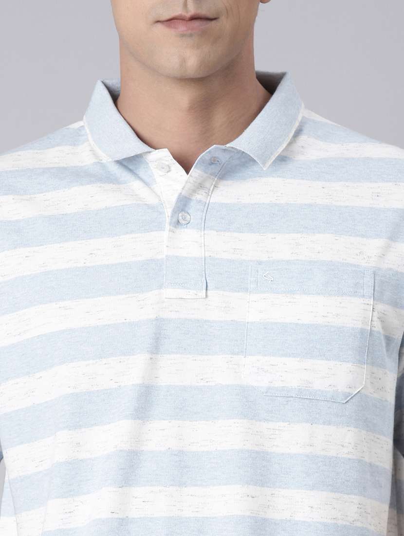 men striped short sleeve regular fit polo t-shirt - 22068761 -  Standard Image - 4