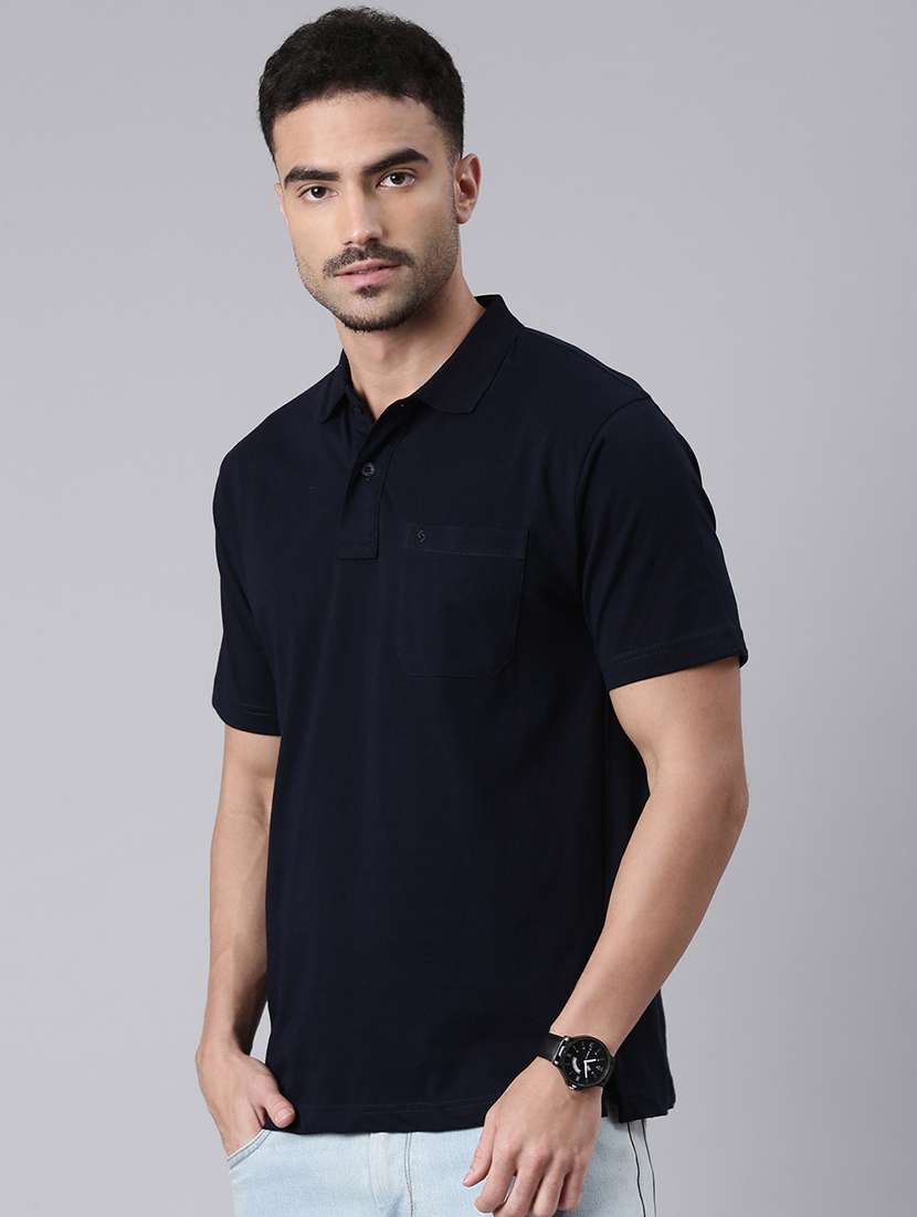 men solid short sleeve regular fit polo t-shirt - 22068762 -  Standard Image - 1