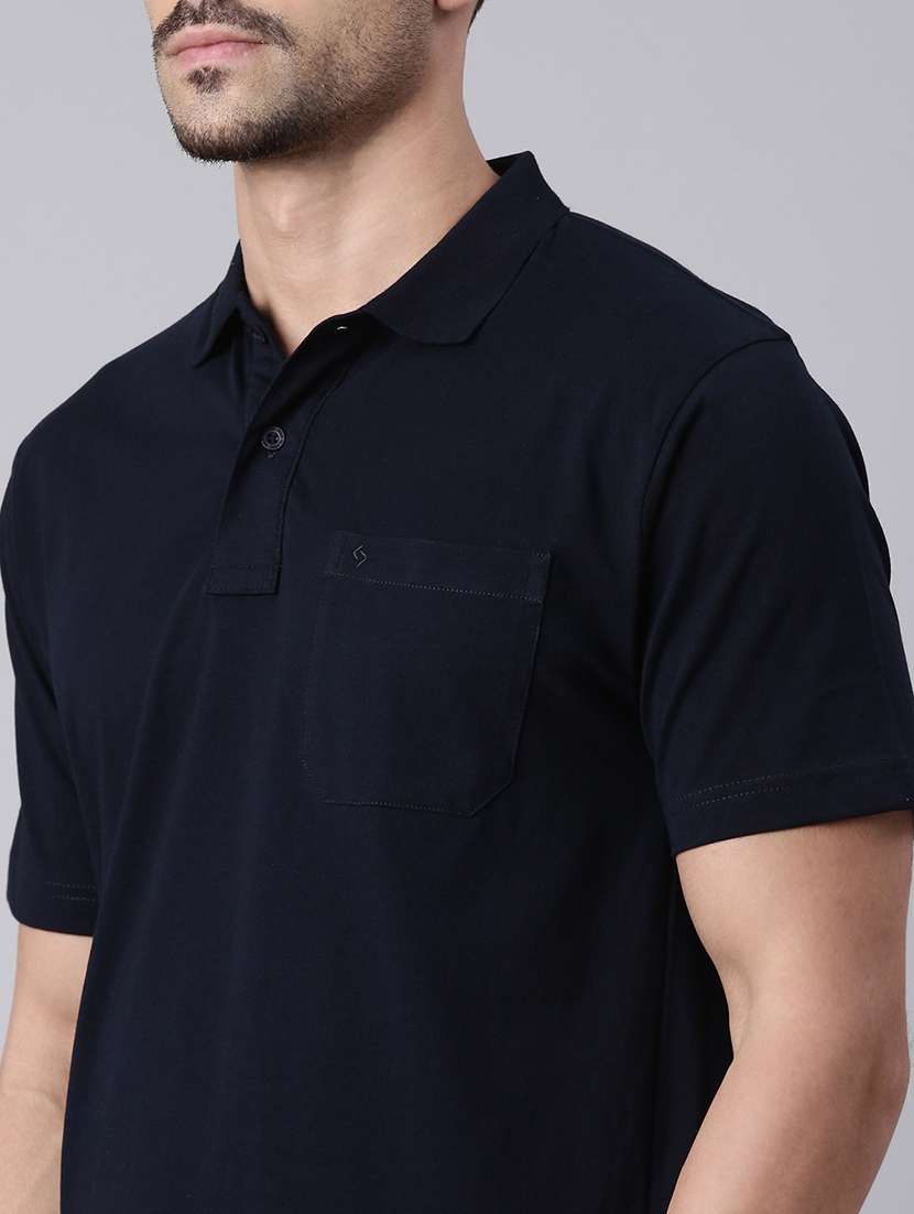 men solid short sleeve regular fit polo t-shirt - 22068762 -  Standard Image - 4