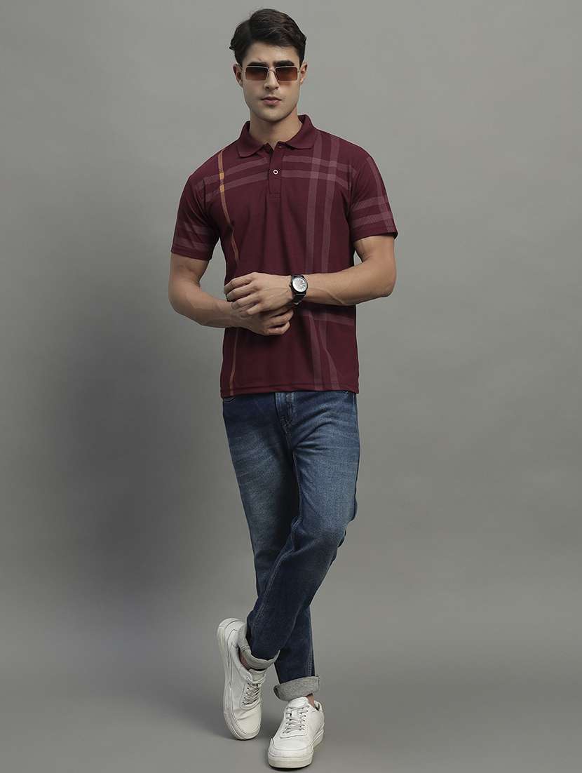 men printed short sleeve regular fit polo t-shirt - 22068778 -  Standard Image - 4
