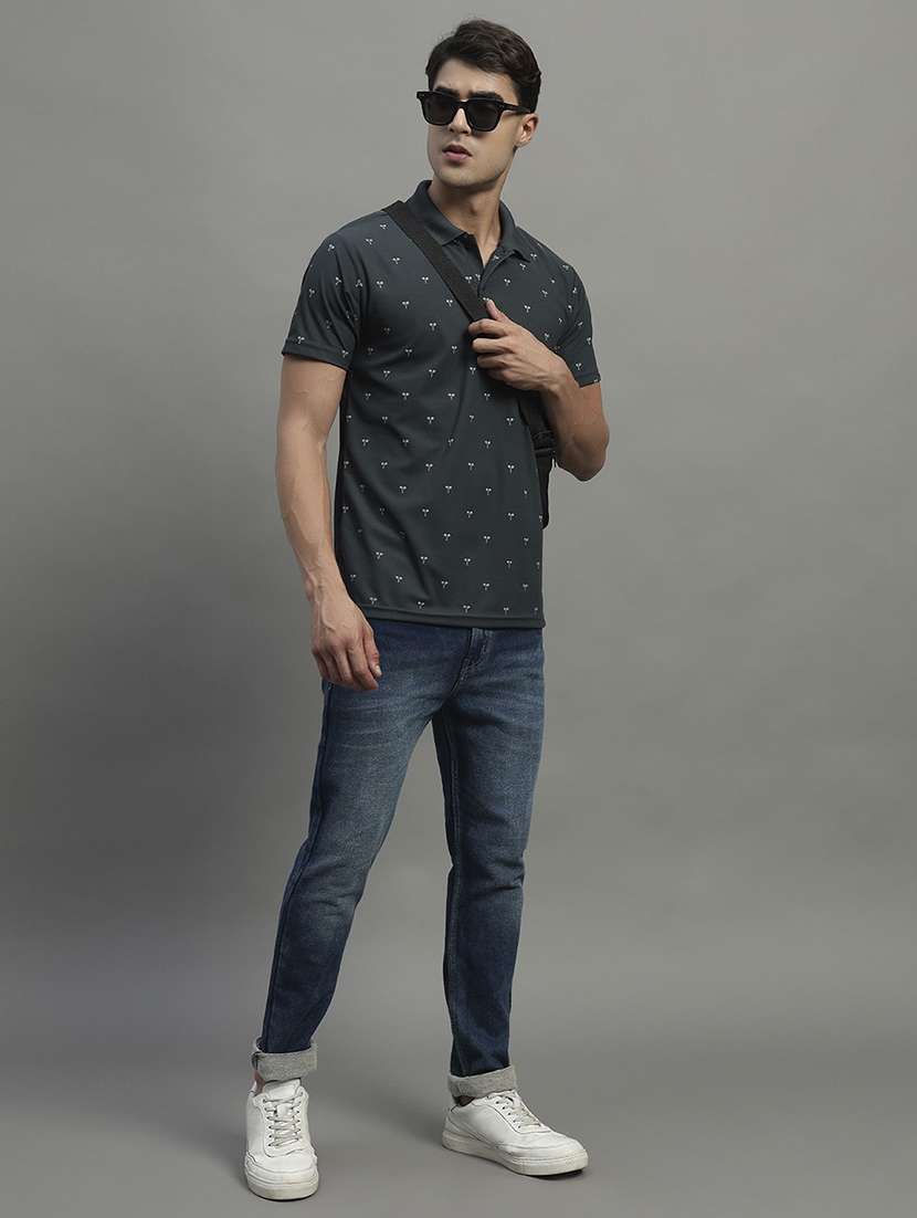 men printed short sleeve regular fit polo t-shirt - 22068781 -  Standard Image - 4