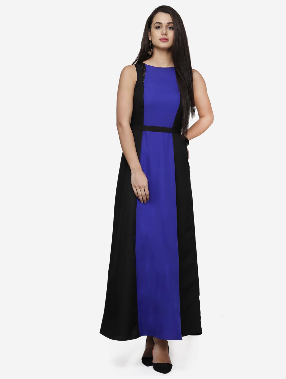 women color blocked sleeveless a-line dress - 22068792 -  Standard Image - 1