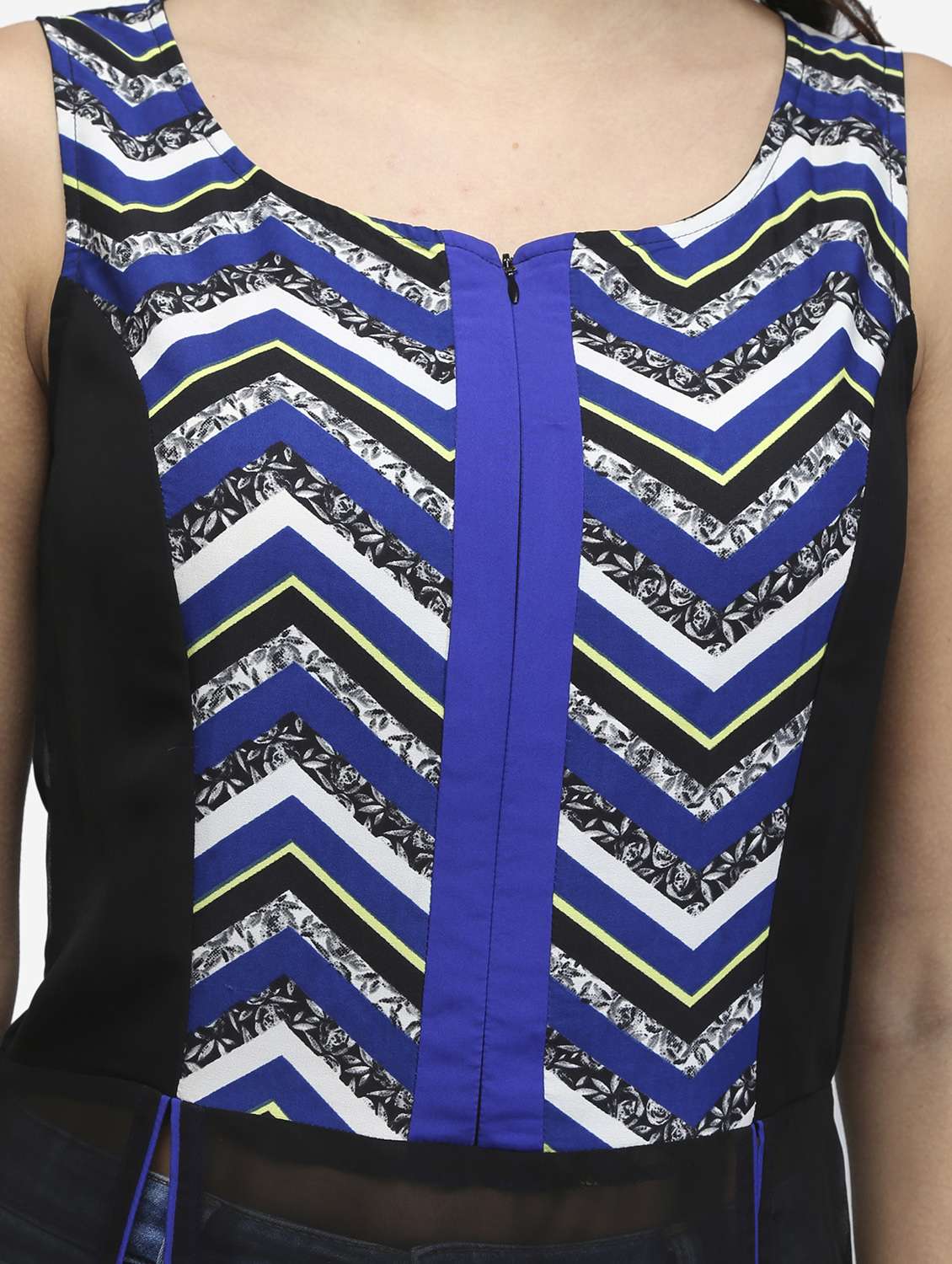 women printed sleeveless front slit tunic - 22068806 - Standard Image - 4