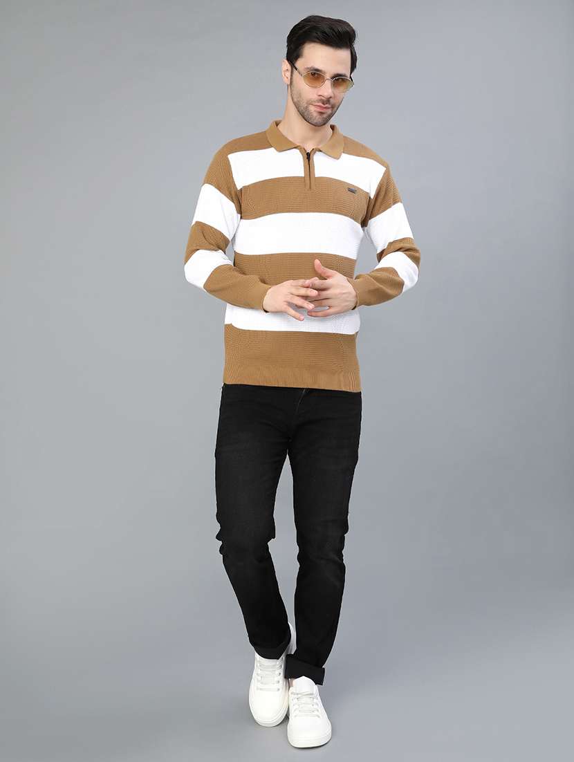 men striped long sleeve regular fit pullover  - 22068888 -  Standard Image - 4