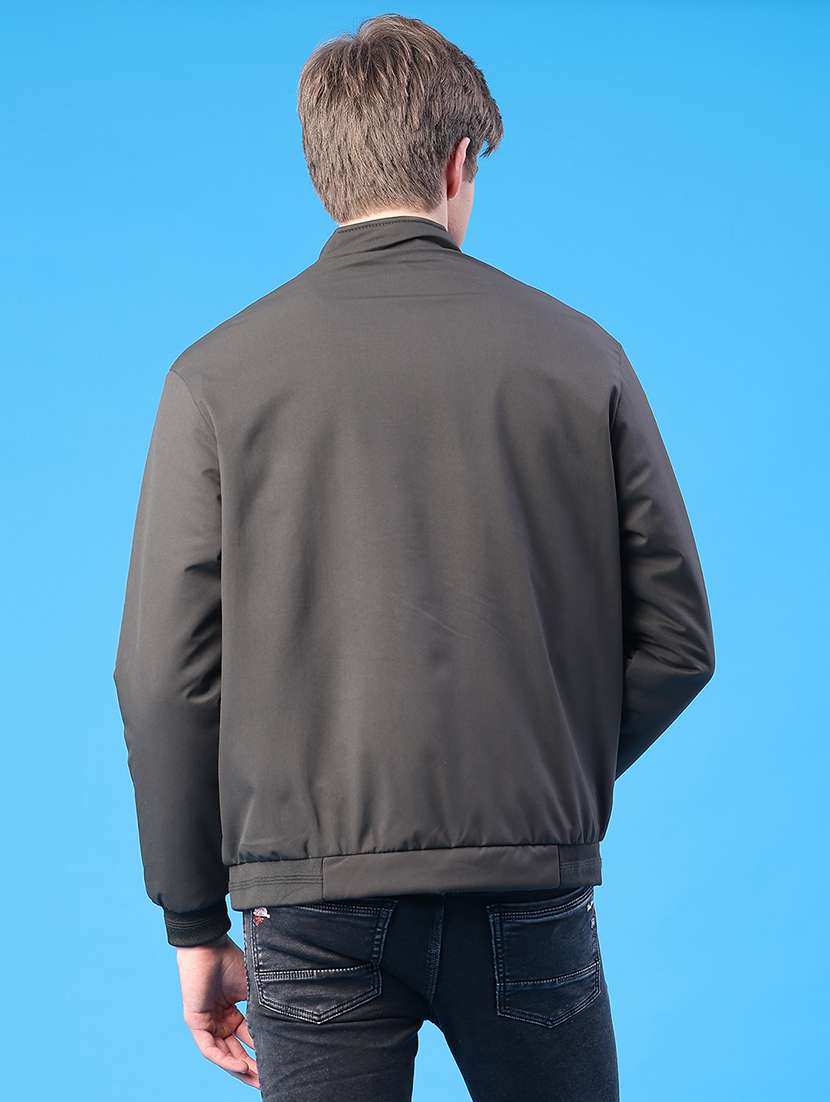 men solid long sleeve insulator bomber jacket - 22068927 -  Standard Image - 4