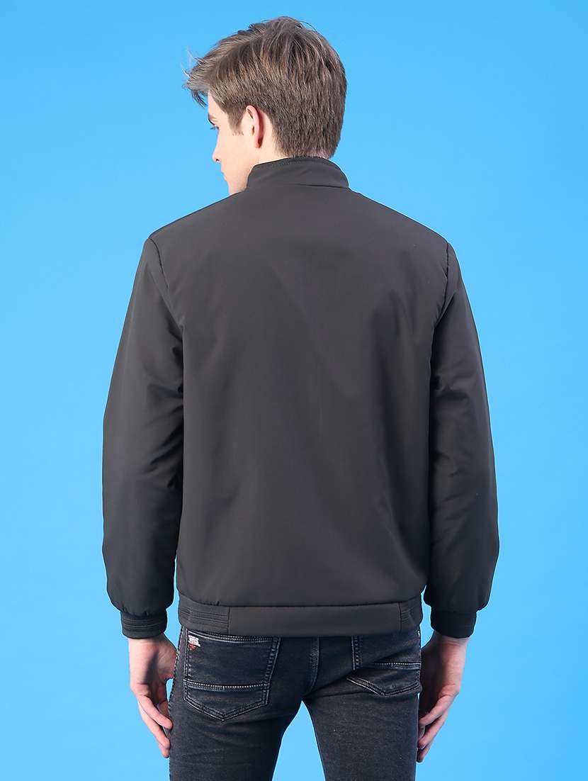 men solid long sleeve insulator bomber jacket - 22068928 -  Standard Image - 4