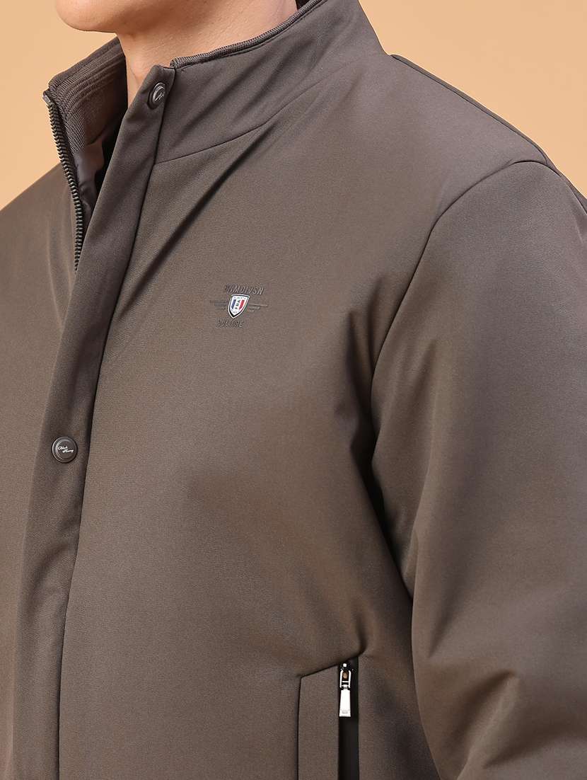 men solid long sleeve insulator bomber jacket - 22068975 -  Standard Image - 4