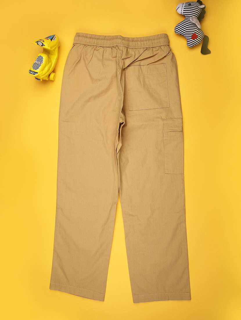 boys solid mid rise cargo - 22068982 -  Standard Image - 1