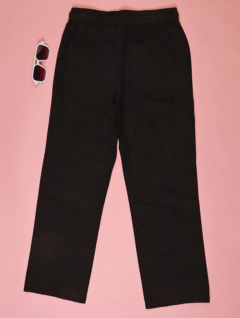 Boys Solid Mid Rise Cargo - 22068984 -  Standard Image - 1