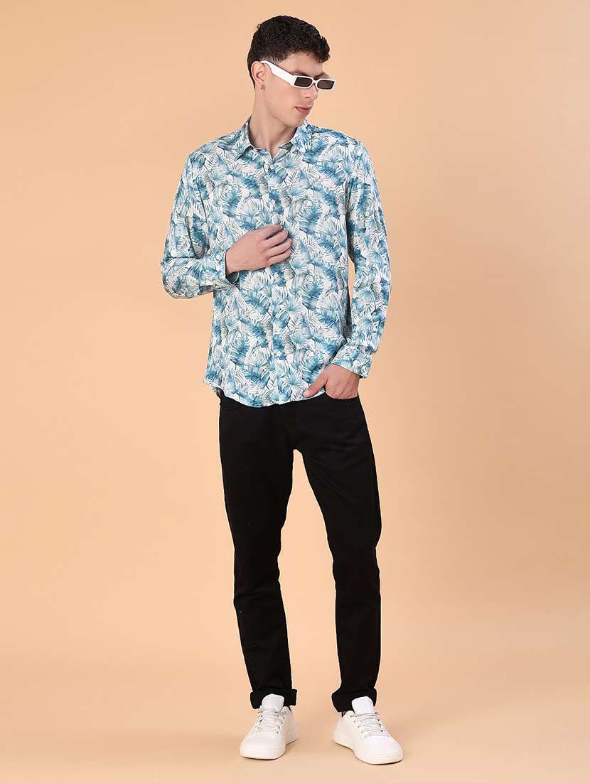 men plain mid rise full length jeans - 22068998 -  Standard Image - 4