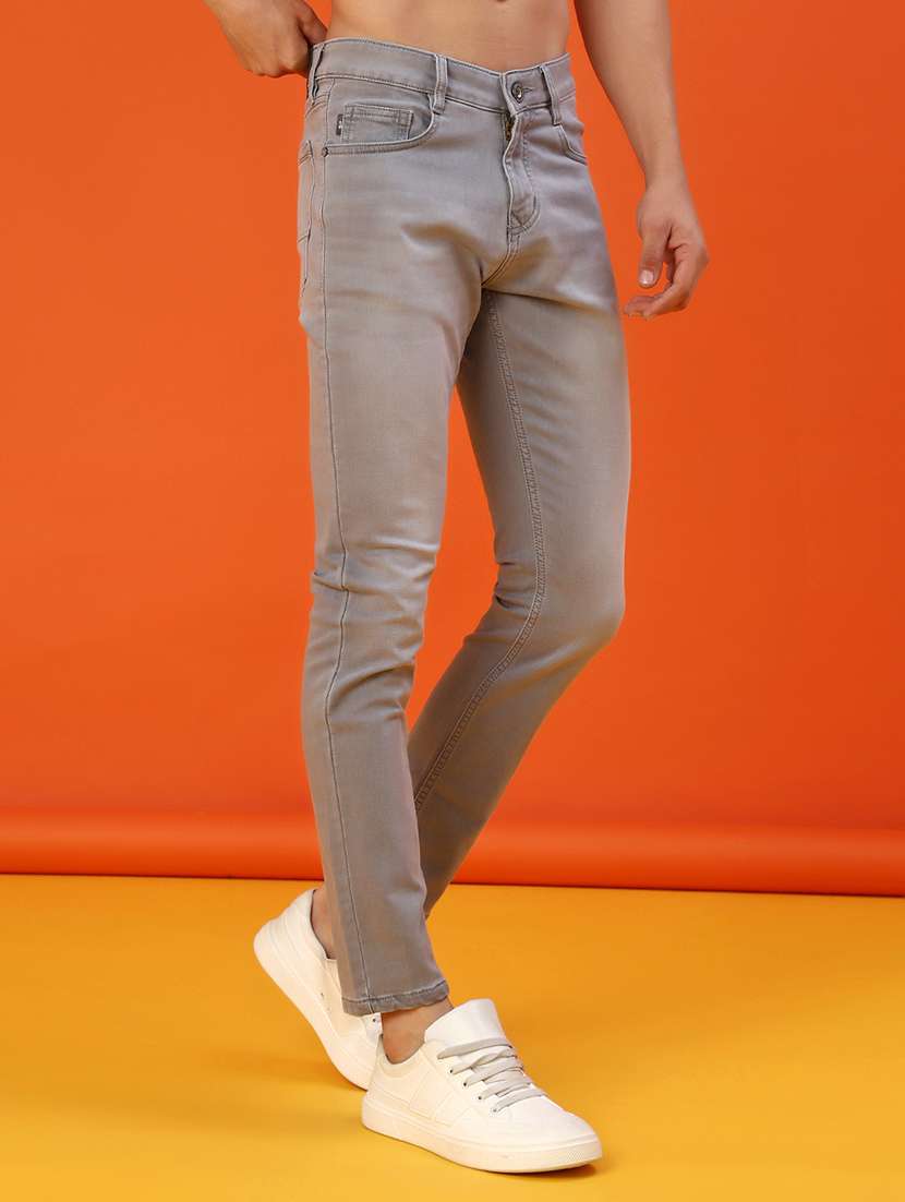 men washed mid rise ankle length jeans - 22069007 -  Standard Image - 1