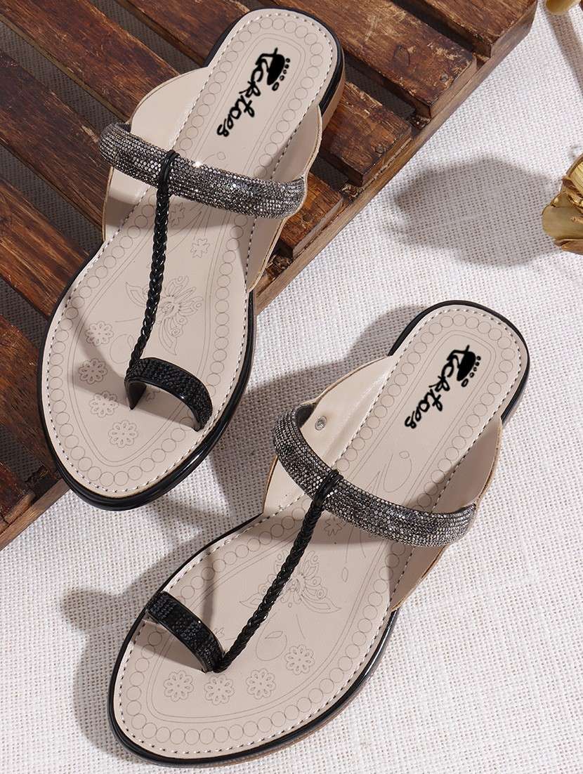 women one toe slip on flats - 22069078 -  Zoom Image - 0