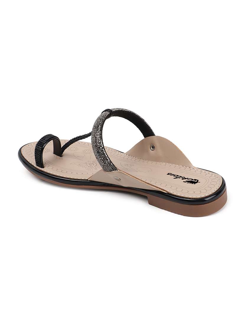 women one toe slip on flats - 22069078 - Standard Image - 4