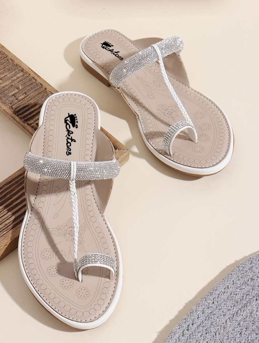 women embellished one toe flat sandal - 22069080 -  Zoom Image - 0