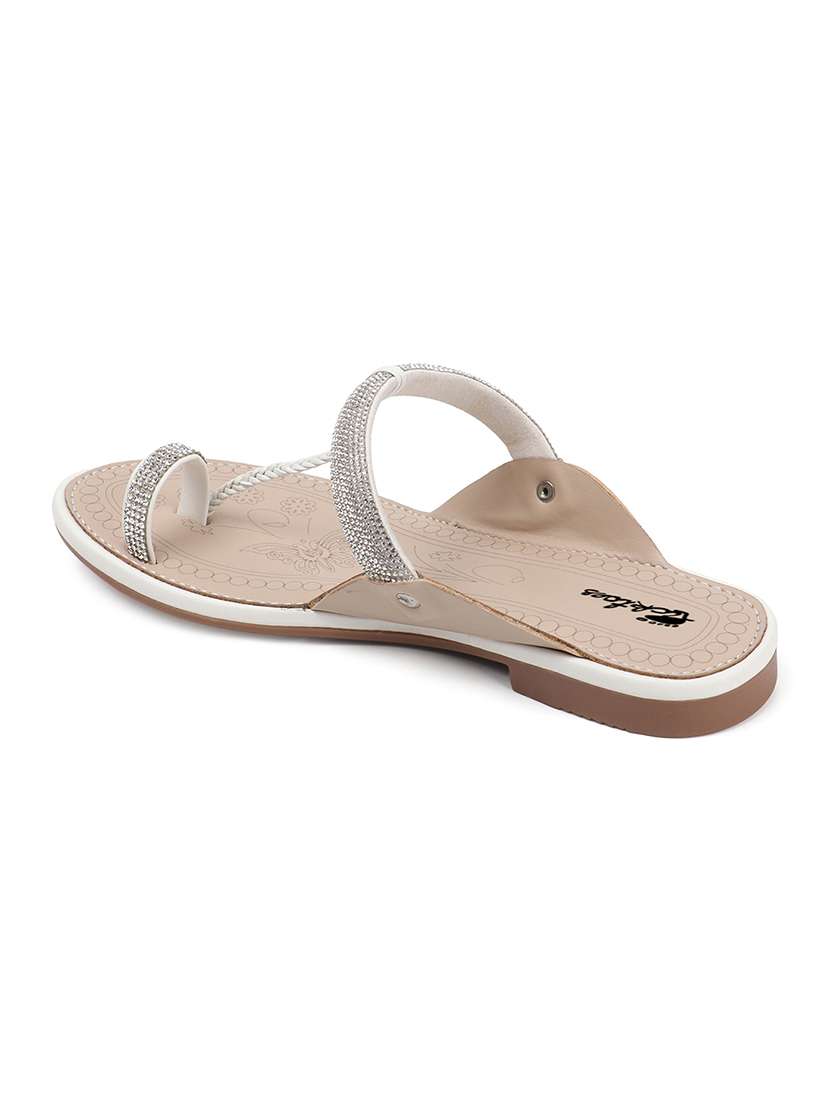 women embellished one toe flat sandal - 22069080 - Standard Image - 4