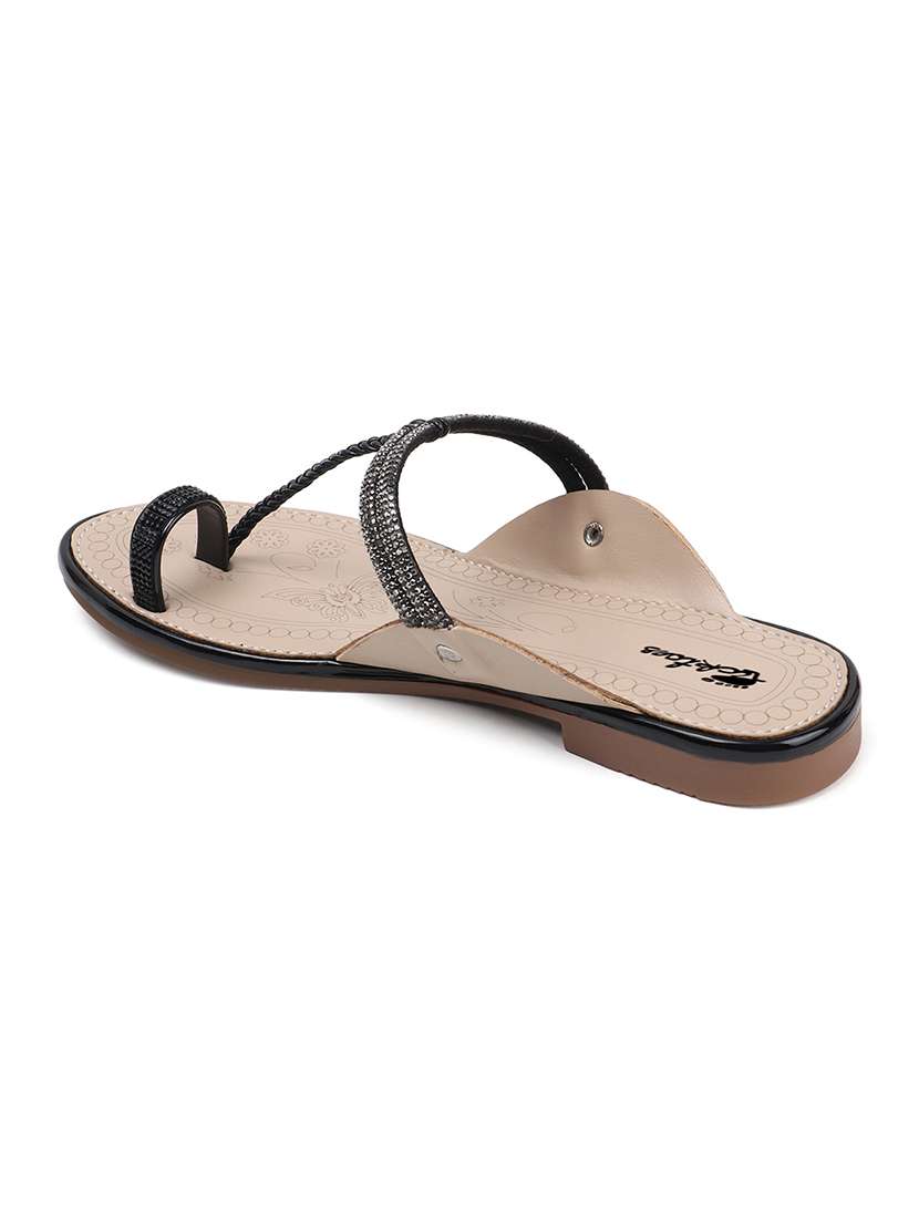 women embellished one toe flat sandal - 22069081 - Standard Image - 4